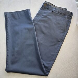 Nordstrom Mens 40x32 SmartCare Dress Pants Dusty Blue Old Money Cotton Trousers